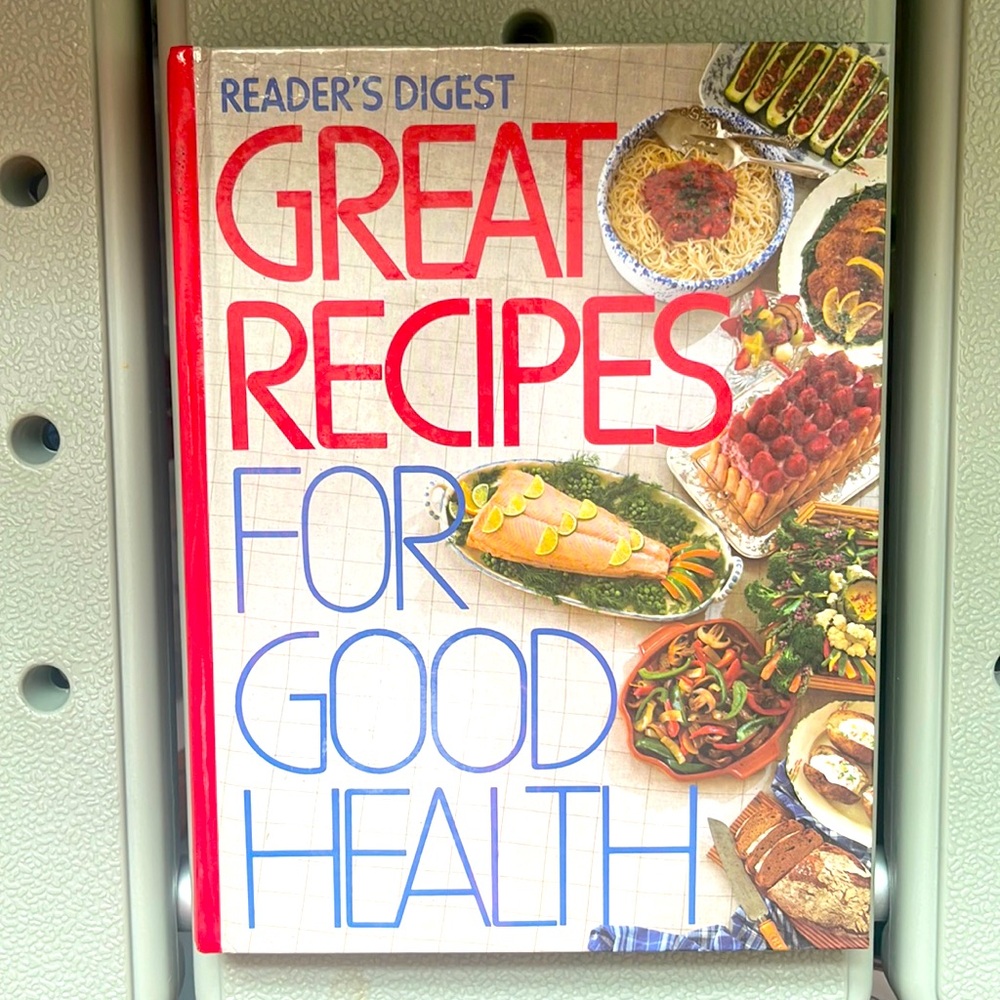 1988 Reader’s Digest Great Recipes for Good Health vintage hardcover cook book